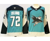 Men's San Jose Sharks #72 William Eklund Teal 2025 Alternate Stitched Hockey Jersey Men's San Jose Sharks #72 William Eklund Teal 2025 Alternate Stitched Hockey Jersey