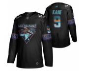 Men's San Jose Sharks #9 Evander Kane 2020 Los Tiburones Limited Hockey Jersey Black