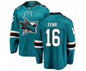 San Jose Sharks #16 Eric Fehr Fanatics Branded Teal Green Home Breakaway NHL Jersey
