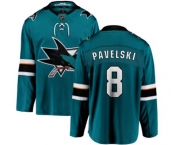 San Jose Sharks #8 Joe Pavelski Fanatics Branded Teal Green Home Breakaway NHL Jersey
