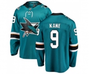 San Jose Sharks #9 Evander Kane Fanatics Branded Teal Green Home Breakaway NHL Jersey