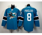 nhl jerseys san jose sharks #8 pavelski blue[2014 new stadium]