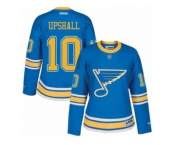 Women's Reebok St. Louis Blues #10 Scottie Upshall Authentic Blue 2017 Winter Classic NHL Jersey