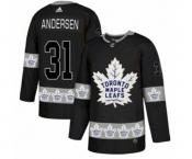 Adidas Toronto Maple Leafs #31 Frederik Andersen Authentic Black Team Logo Fashion NHL Jersey