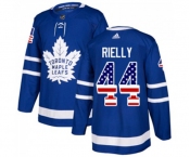 Adidas Toronto Maple Leafs #44 Morgan Rielly Authentic Royal Blue USA Flag Fashion NHL Jersey