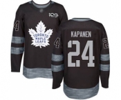 Men's Maple Leafs #24 Kasperi Kapanen Black 1917-2017 100th Anniversary Stitched Hockey Jersey