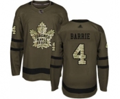 Men's Maple Leafs #4 Tyson Barrie Green Salute to Service Stitched Hockey Jersey