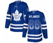 Men's Maple Leafs #88 William Nylander Blue Home Authentic Drift Fashion Stitched Hockey Jersey