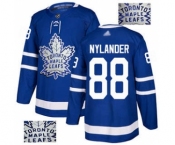 Men's Maple Leafs #88 William Nylander Blue Home Authentic Fashion Gold Stitched Hockey Jersey