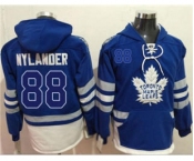Men's Maple Leafs #88 William Nylander Blue Name & Number Pullover Hockey Hoodie
