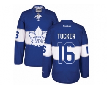 Men's Reebok Toronto Maple Leafs #16 Darcy Tucker Authentic Royal Blue 2017 Centennial Classic NHL Jersey