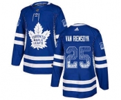 Men's Toronto Maple Leafs #25 James Van Riemsdyk Blue Home Drift Fashion Stitched Hockey Jersey