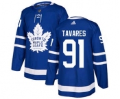 Men's Toronto Maple Leafs #91 John Tavares Blue Home Stitched Hockey Jersey