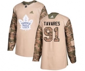 Men's Toronto Maple Leafs #91 John Tavares Camo 2017 Veterans Day Stitched Hockey Jersey