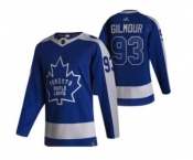 Men's Toronto Maple Leafs #93 Doug Gilmour Blue 2020-21 Reverse Retro Alternate Hockey Jersey