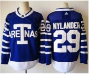 Toronto Maple Leafs #29 William Nylander Blue 1918 Arenas Throwback Stitched Hockey Jersey