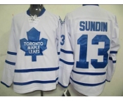 nhl jerseys toronto maple leafs #13 sundin white (ccm)