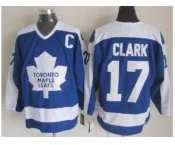 nhl toronto maple leafs #17 wendel clark 1978 ccm vintage throwback blue