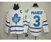 nhl toronto maple leafs #3 phaneuf patch white (c)