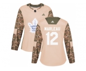 Women Adidas Toronto Maple Leafs #12 Patrick Marleau Camo Authentic 2017 Veterans Day Stitched NHL Jersey