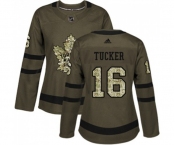 Women Adidas Toronto Maple Leafs #16 Darcy Tucker Authentic Green Salute to Service NHL Jersey