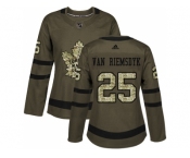 Women Adidas Toronto Maple Leafs #25 James Van Riemsdyk Green Salute to Service Stitched NHL Jersey