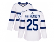 Women Adidas Toronto Maple Leafs #25 James Van Riemsdyk White Authentic 2018 Stadium Series Stitched NHL Jersey