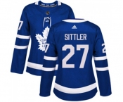 Women Adidas Toronto Maple Leafs #27 Darryl Sittler Authentic Royal Blue Home NHL Jersey