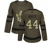 Women Adidas Toronto Maple Leafs #44 Morgan Rielly Authentic Green Salute to Service NHL Jersey