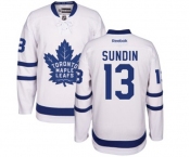 Women Reebok Toronto Maple Leafs #13 Mats Sundin Authentic White Away NHL Jersey