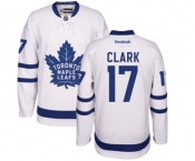 Women Reebok Toronto Maple Leafs #17 Wendel Clark Authentic White Away NHL Jersey