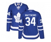 Women's Reebok Toronto Maple Leafs #34 Auston Matthews Authentic Royal Blue Home NHL Jersey