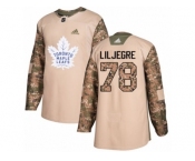 Youth Adidas Toronto Maple Leafs #78 Timothy Liljegren Authentic Camo Veterans Day Practice NHL Jersey