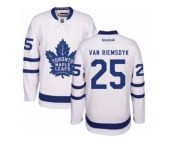 Youth Reebok Toronto Maple Leafs #25 James Van Riemsdyk Authentic White Away NHL Jersey