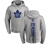 Men NHL Adidas Toronto Maple Leafs #20 Dominic Moore Ash Backer Pullover Hoodie
