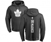 NHL Adidas Toronto Maple Leafs #16 Mitchell Marner Charcoal One Color Backer Pullover Hoodie