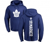 NHL Adidas Toronto Maple Leafs #16 Mitchell Marner Royal Blue Backer Pullover Hoodie