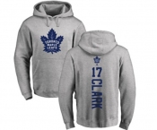 NHL Adidas Toronto Maple Leafs #17 Wendel Clark Ash Backer Pullover Hoodie