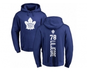 NHL Adidas Toronto Maple Leafs #78 Timothy Liljegren Royal Blue Backer Pullover Hoodie