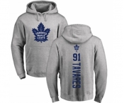 NHL Adidas Toronto Maple Leafs #91 John Tavares Ash Backer Pullover Hoodie