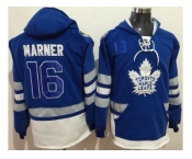 Toronto Maple Leafs #16 Mitchell Marner Blue Name & Number Pullover NHL Hoodie