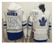 Toronto Maple Leafs #16 Mitchell Marner White Name & Number Pullover NHL Hoodie