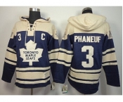 nhl jerseys toronto maple leafs #3 phaneuf blue-cream[pullover hooded sweatshirt][patch C]