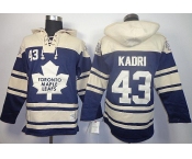 nhl jerseys toronto maple leafs #43 kadri blue-cream[pullover hooded sweatshirt]
