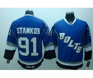 nhl tampa bay lightning #91 stamkos blue(bolts)