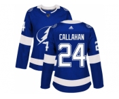 Women Adidas Tampa Bay Lightning #24 Ryan Callahan Blue Home Authentic Stitched NHL Jerse
