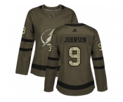Women Adidas Tampa Bay Lightning #9 Tyler Johnson Green Salute to Service Stitched NHL Jersey