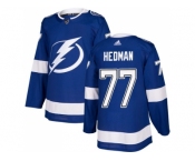 Youth Adidas Tampa Bay Lightning #77 Victor Hedman Blue Home Authentic Stitched NHL Jersey