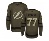 Youth Adidas Tampa Bay Lightning #77 Victor Hedman Green Salute to Service Stitched NHL Jersey