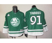youth nhl jerseys new york islanders #91 john tavares green
